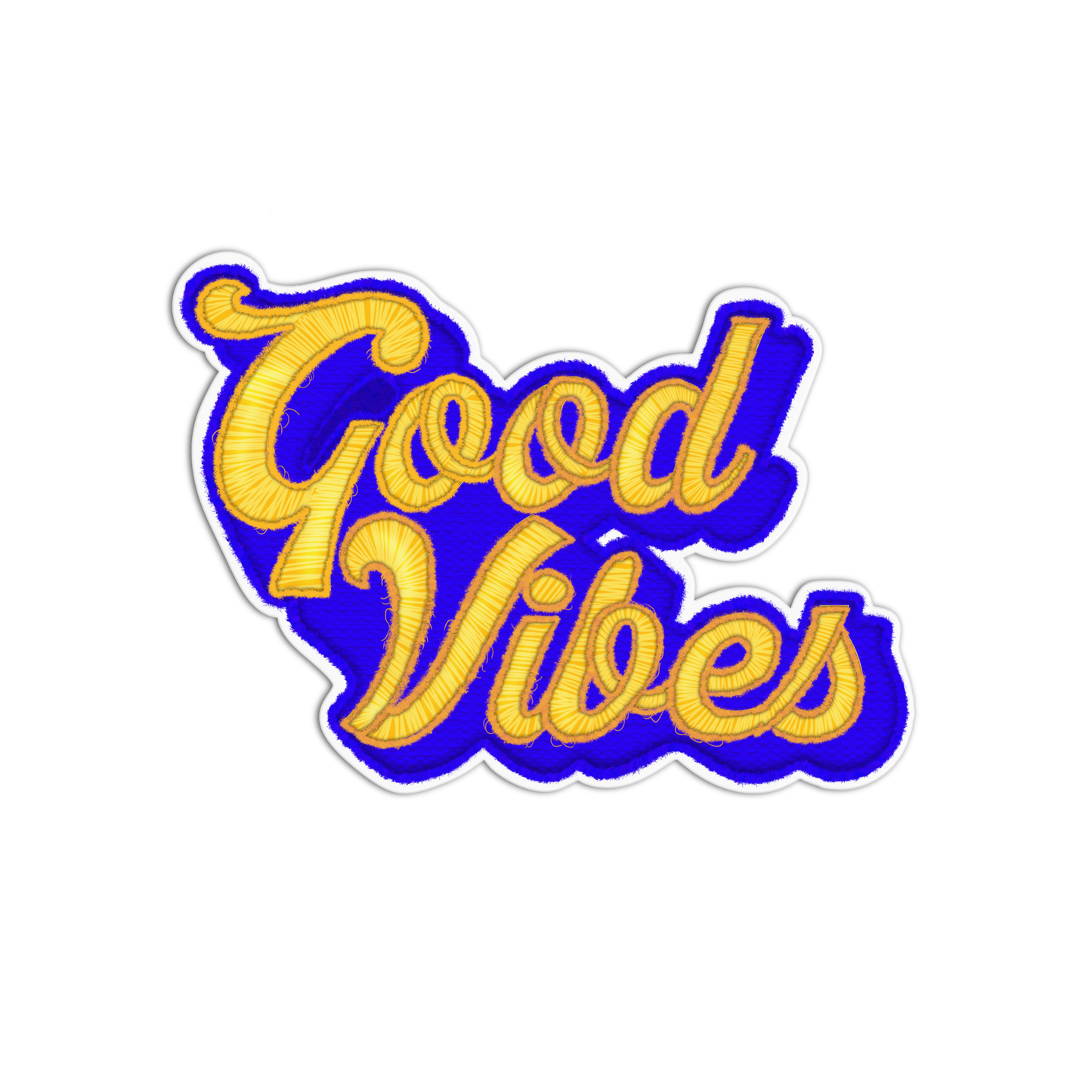 Good Vibes Patch Style Textured Stickers