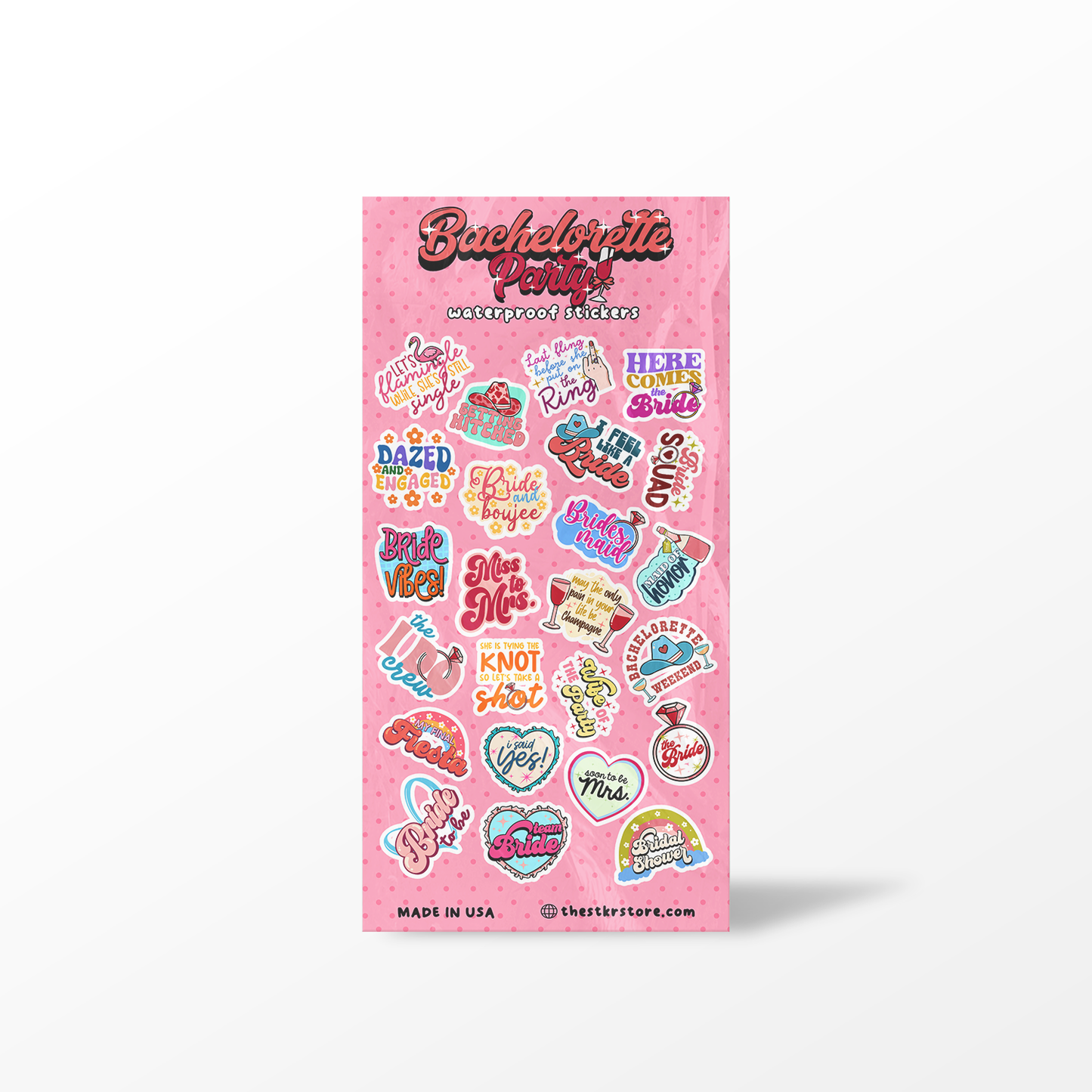 Bachelorette Party Sticker Sheet