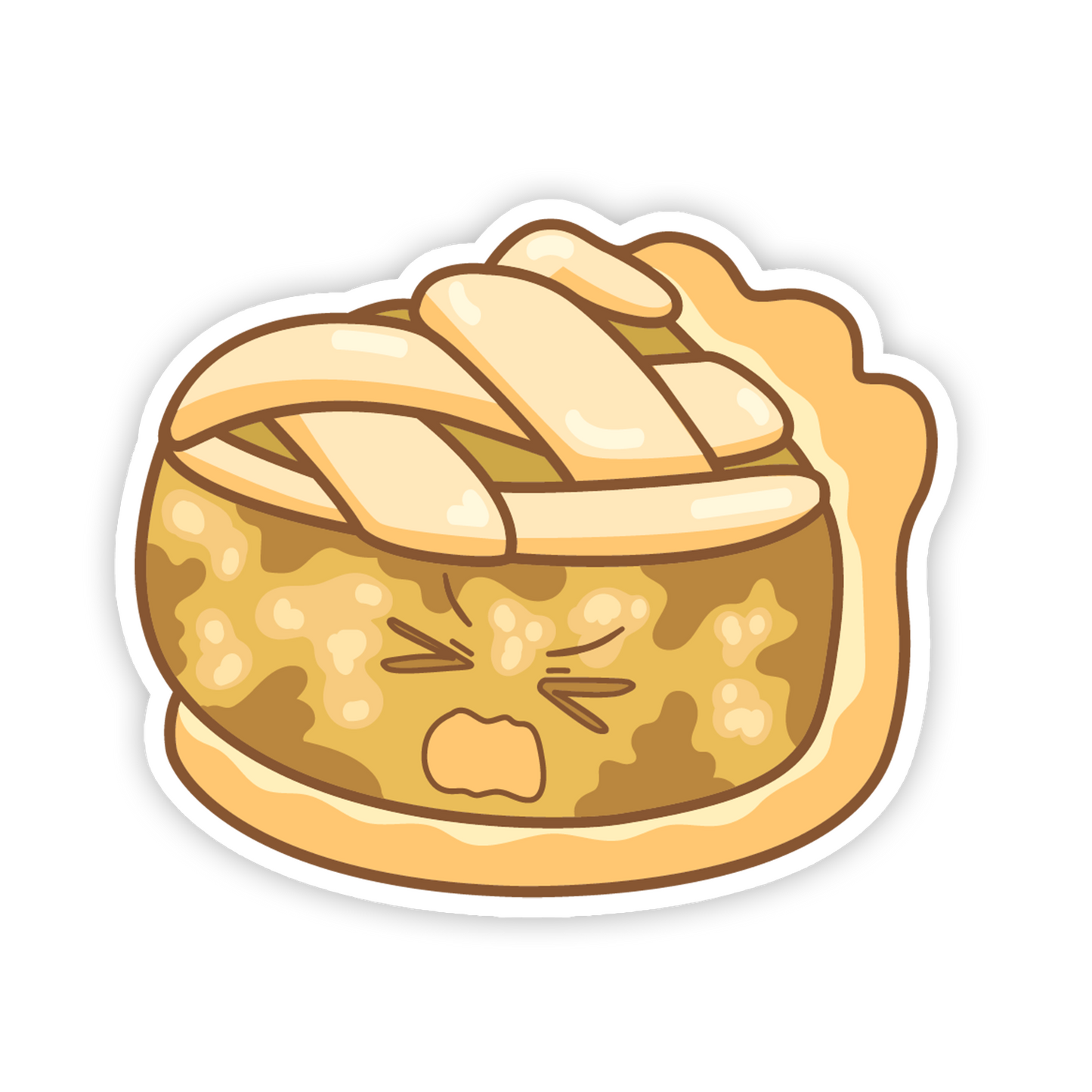 Cartoon-style hot dog bun with sausages on a white background