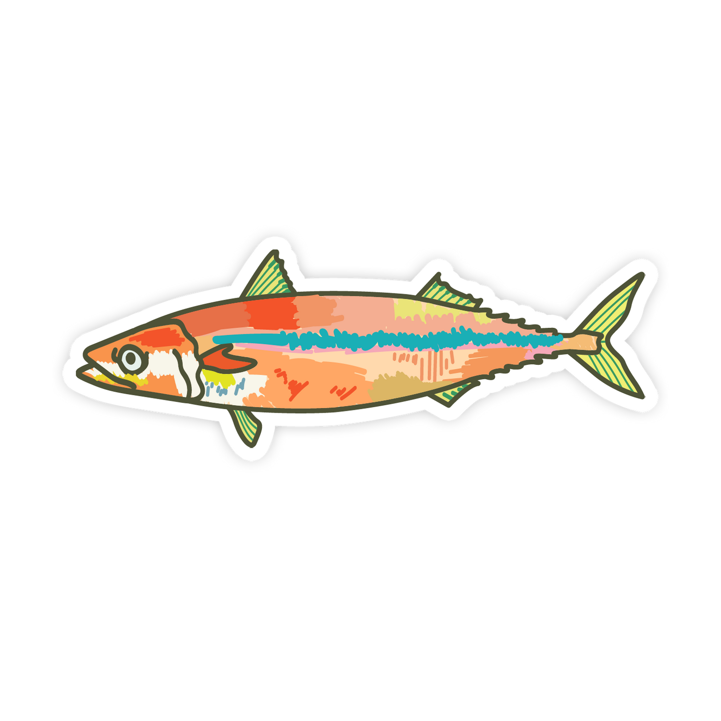 Colorful fish illustration on a white background