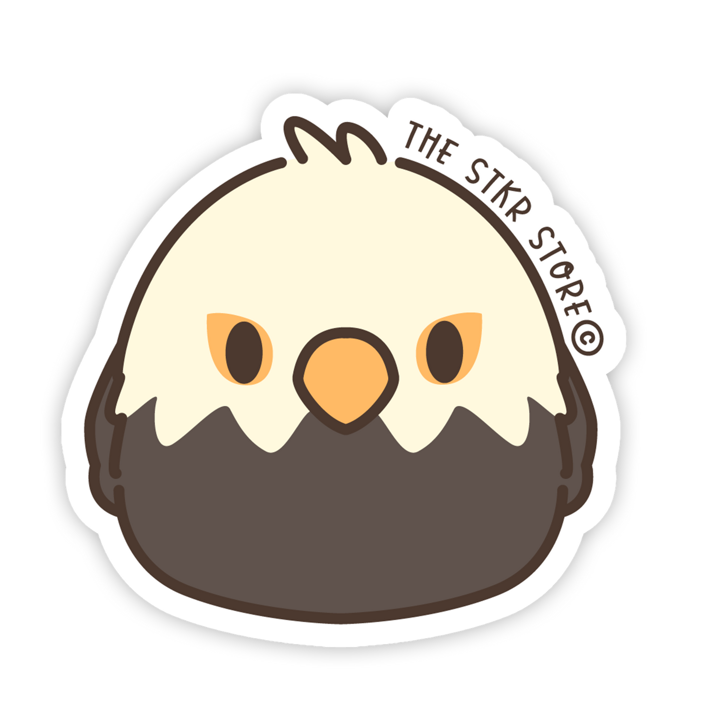 Kawaii Bald Eagle - Kawaii Birds Sticker - The Stkr Store