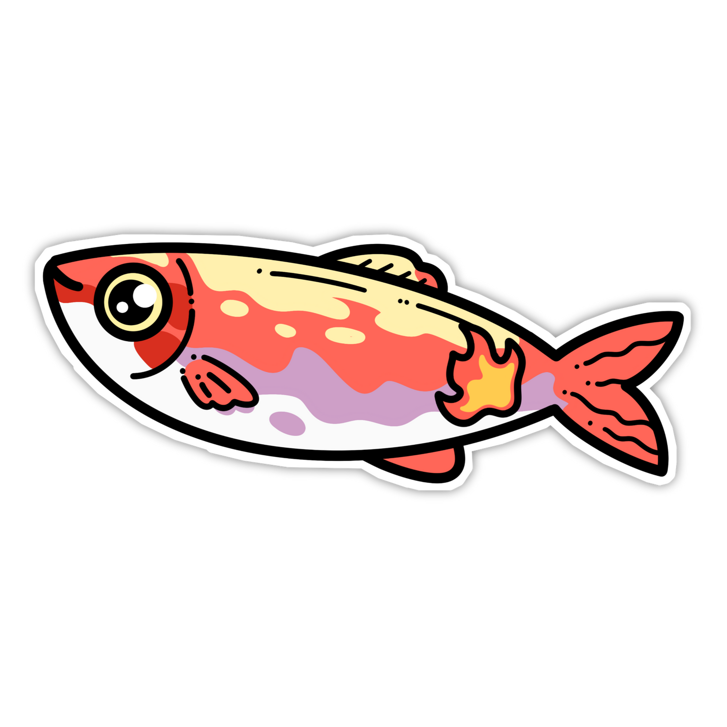 Colorful fish illustration on a white background