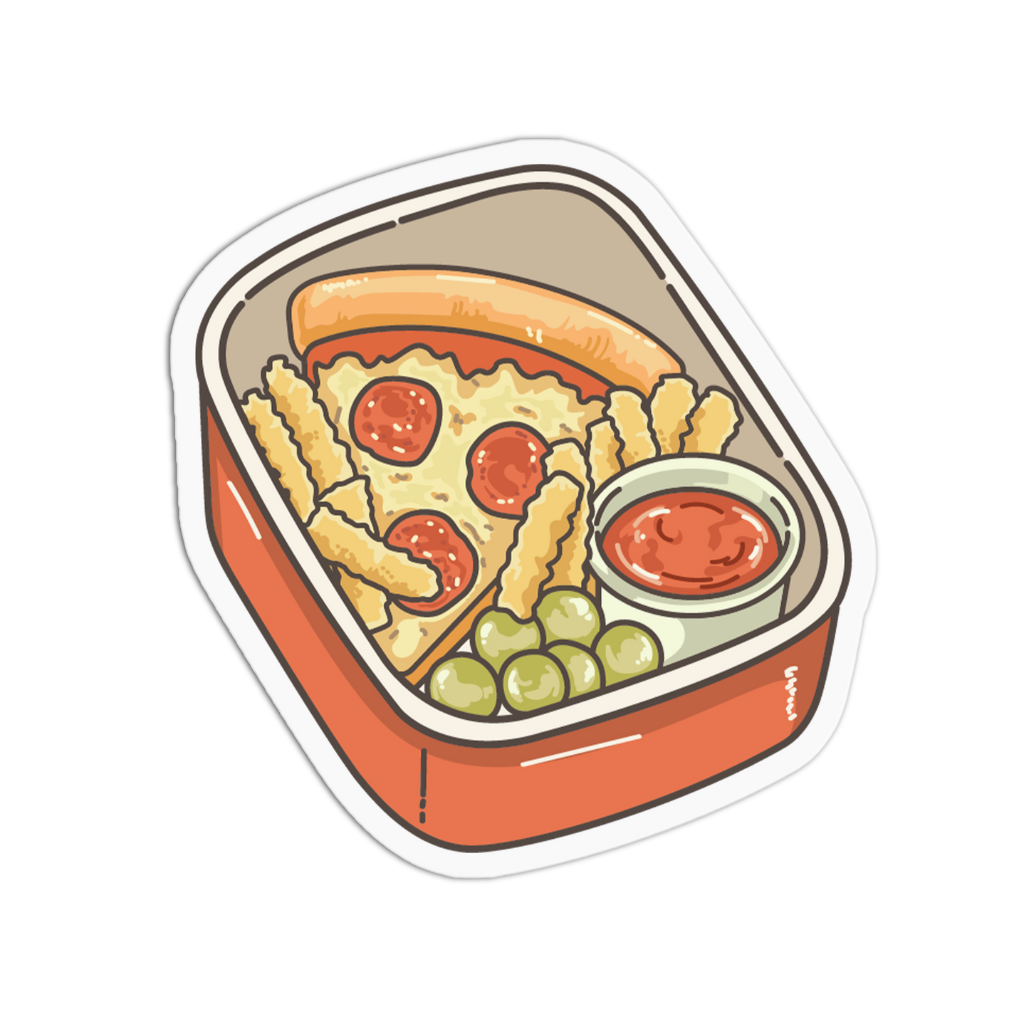 Pepperoni Pizza School Lunchbox Sticker