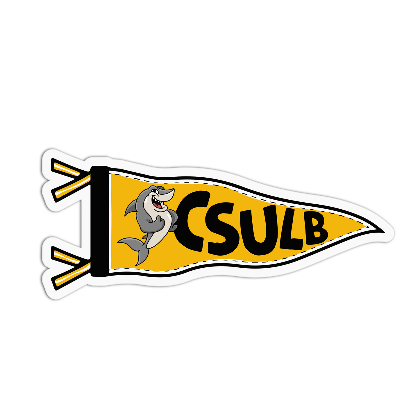 CSU Long Beach University Flag Sticker