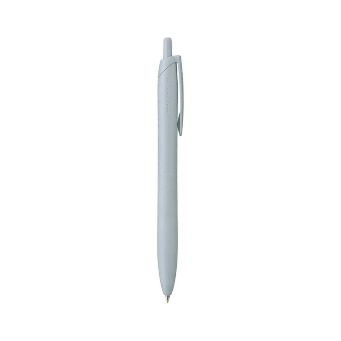 Light gray pen on a white background