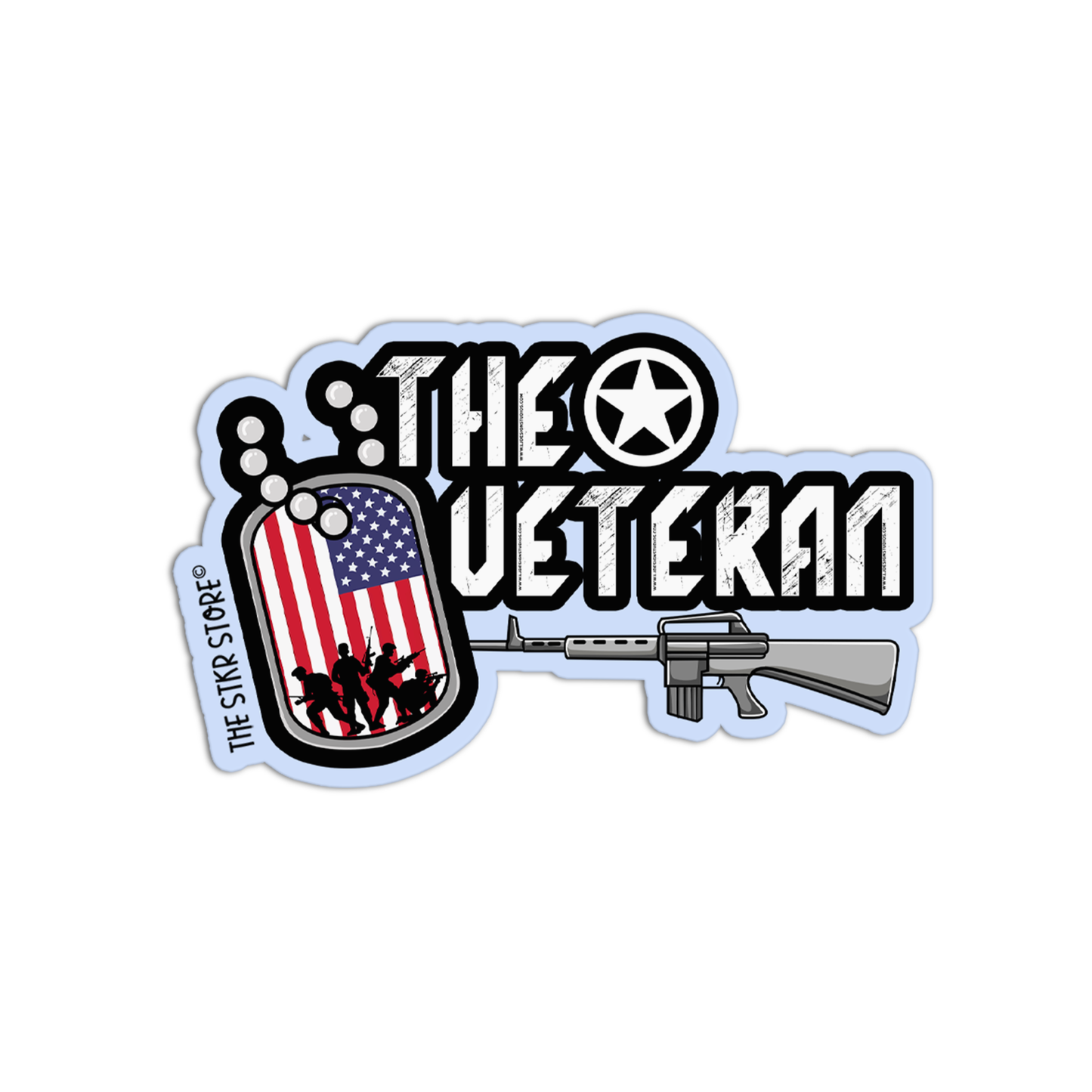 The Veteran Gun Sticker