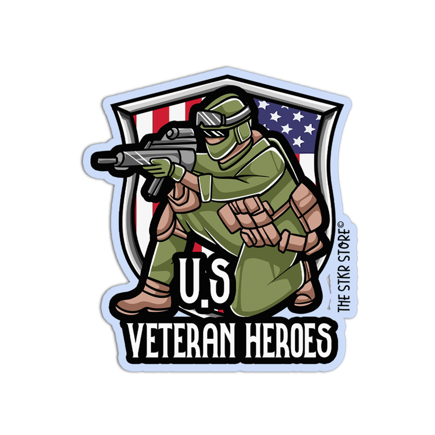 U.S. Veteran Heroes Sticker