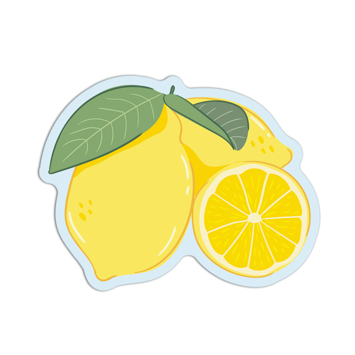 Whole and Slice Lemon - Italian Vibes Sticker - The Stkr Store