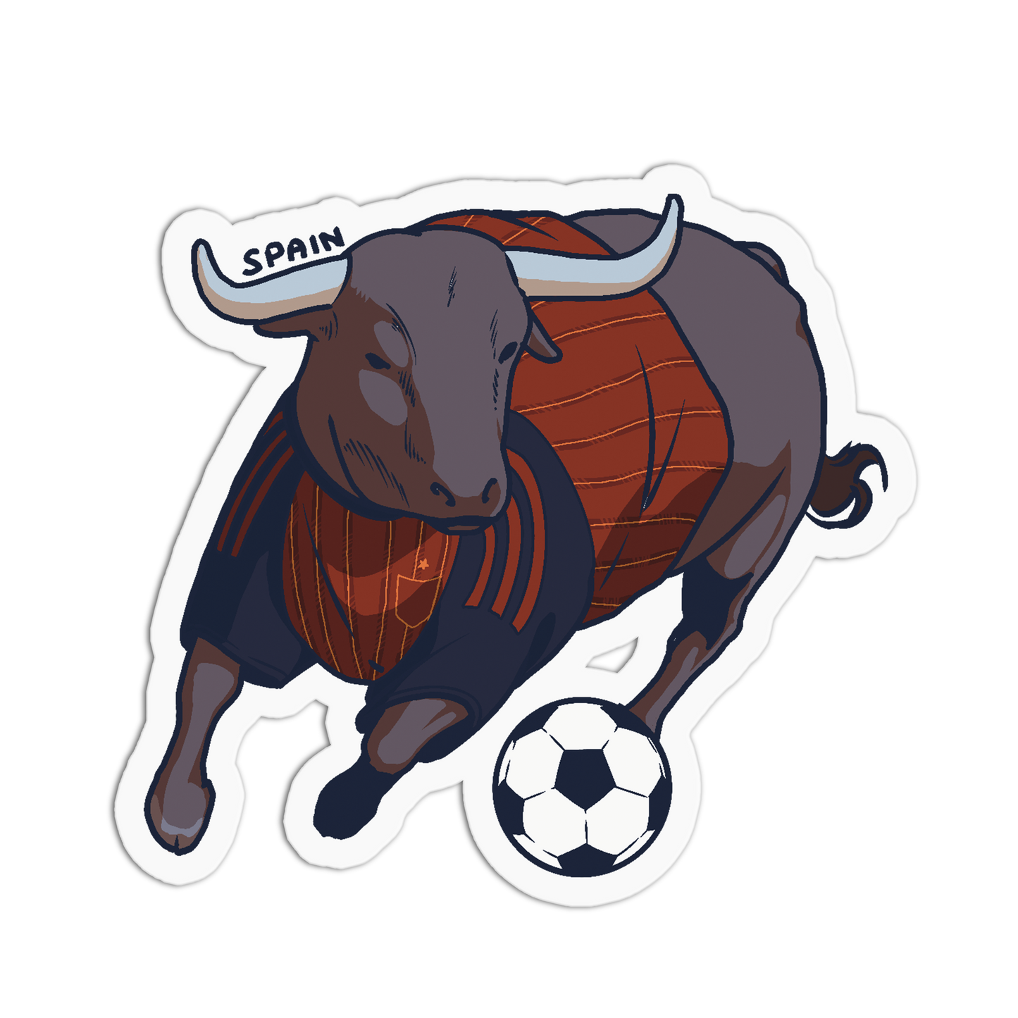 Spain Bull Soccer World Cup Sticker