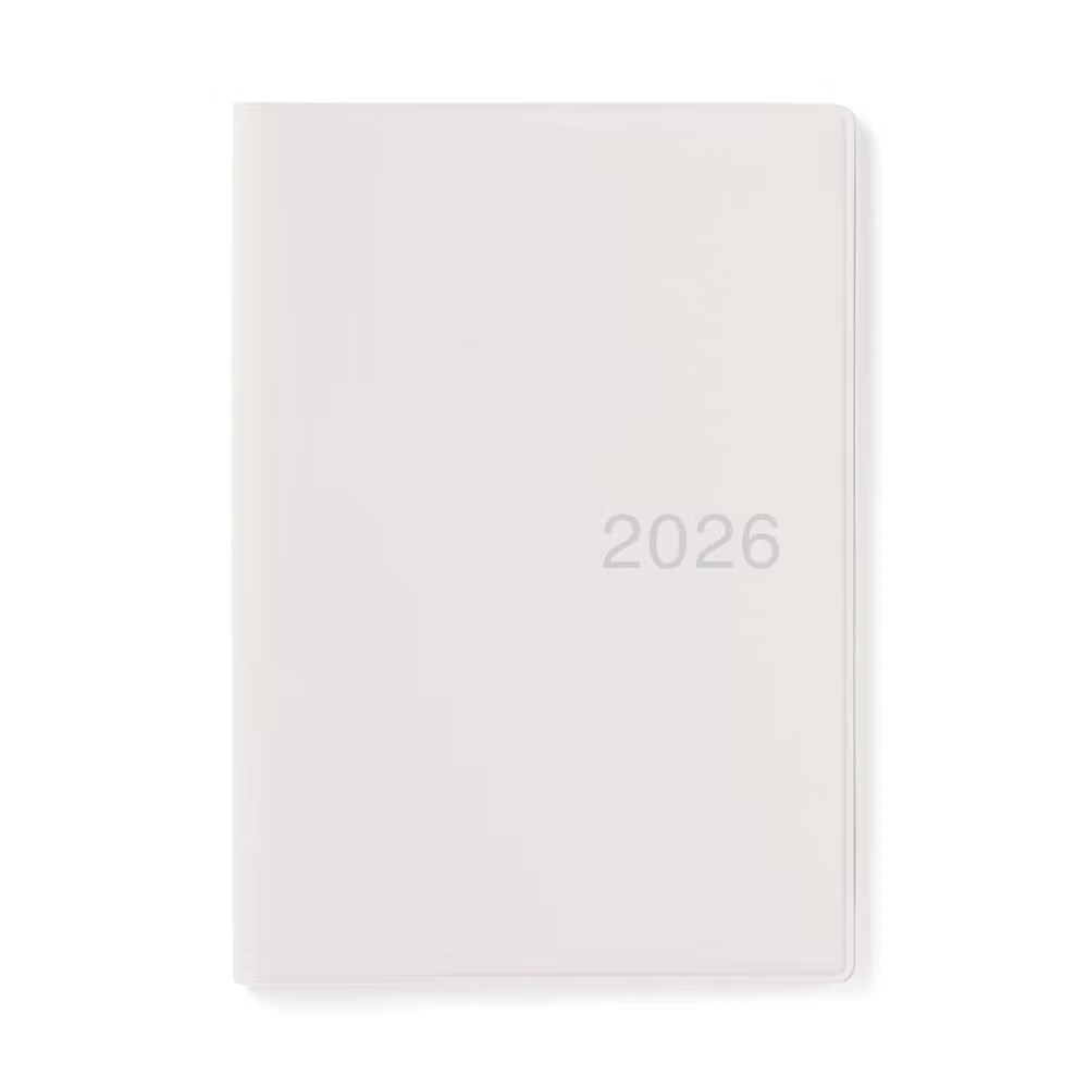 MUJI White Grey 2026 Monthly/Weekly Planner A6