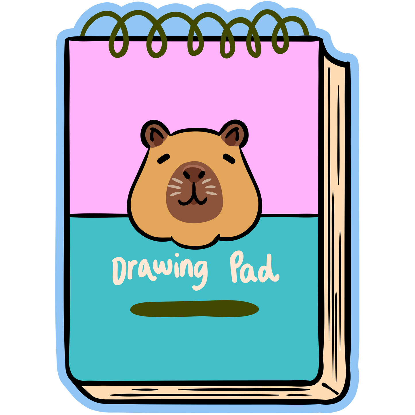 Capybara Pad Art Materials Stickers