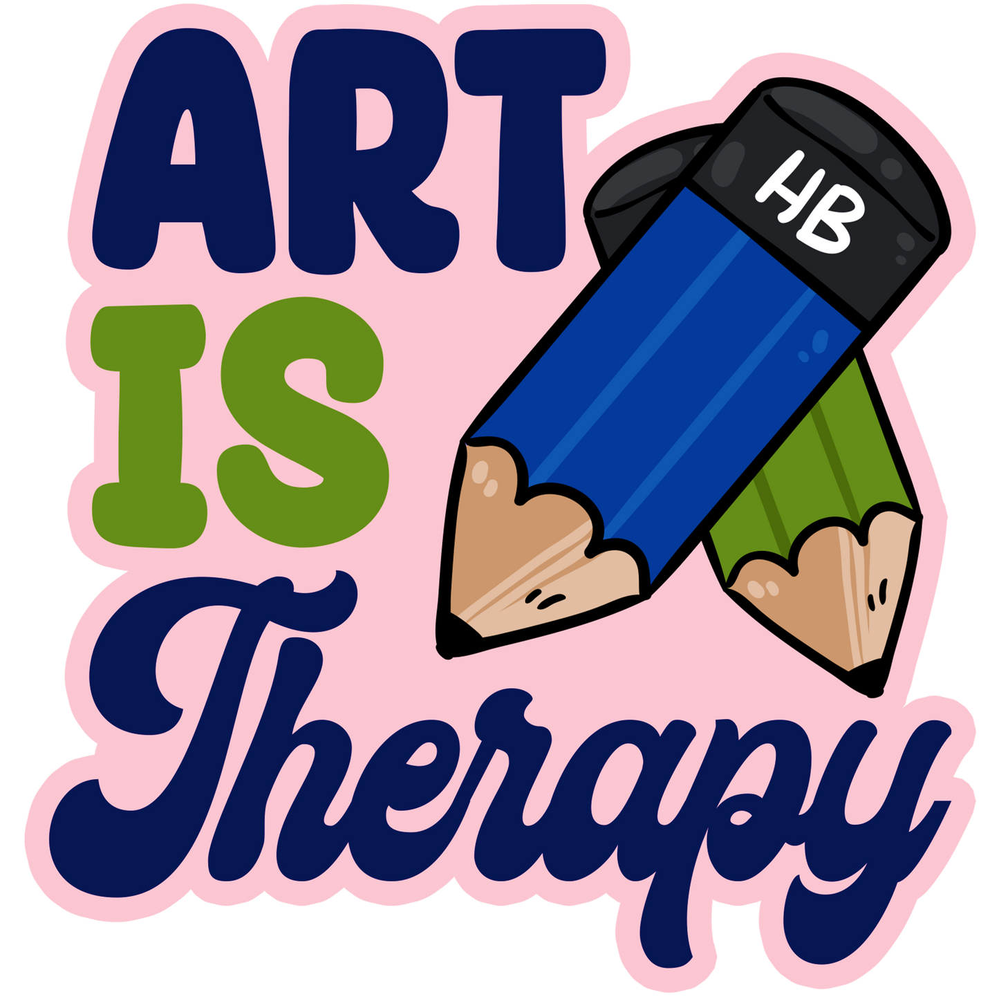 Art is Therapy Art Materials Stickers