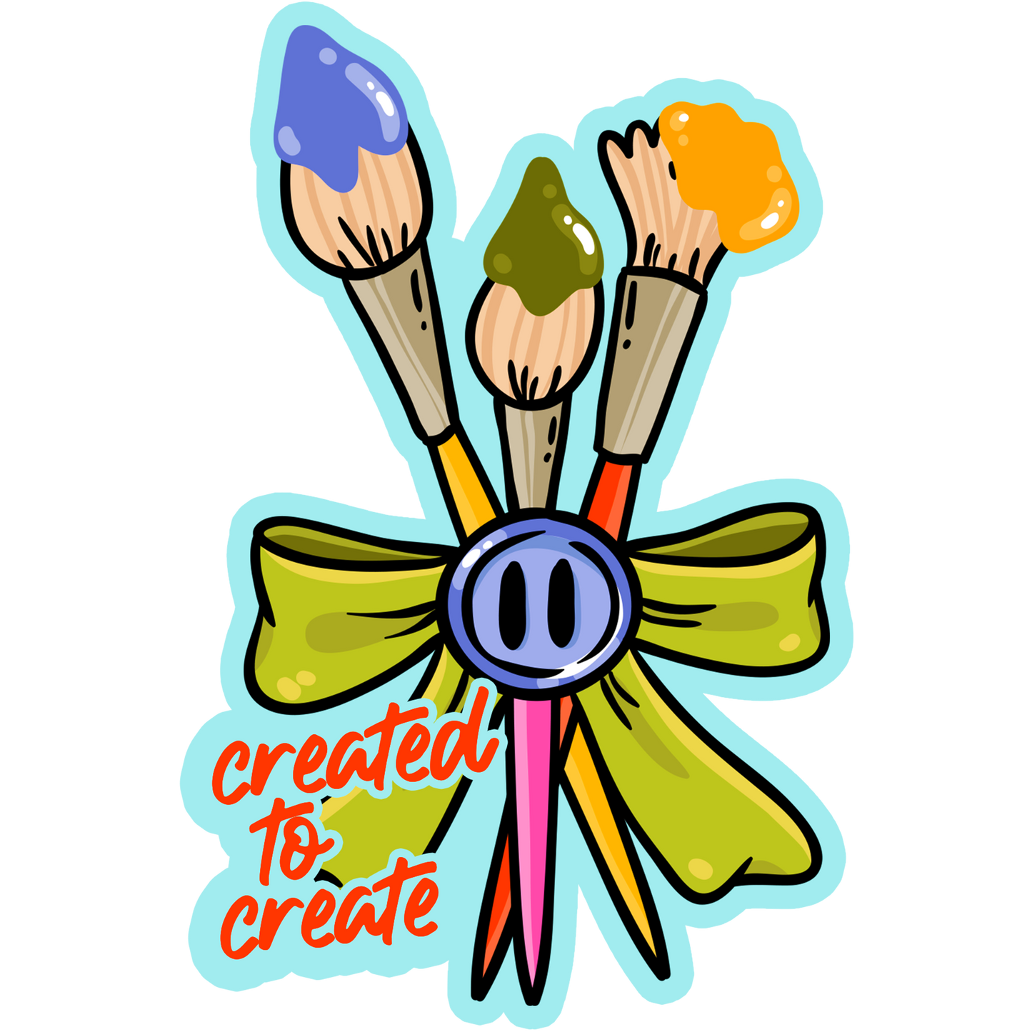 Created to Create Art Materials Stickers