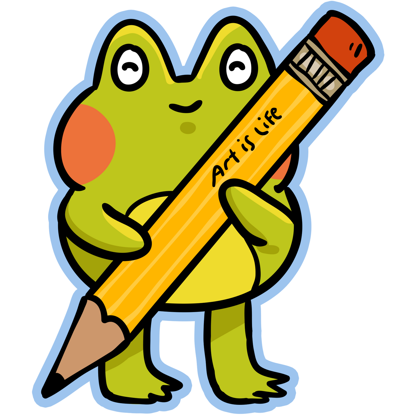 Frog Pencil Art Materials Stickers