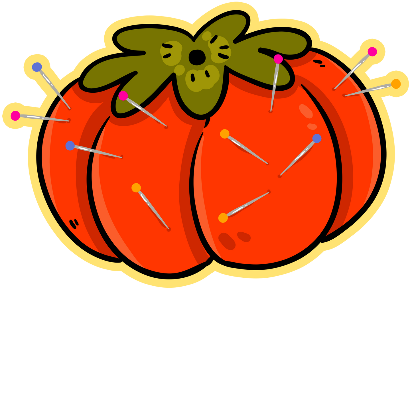 Tomato Pin Cushion Art Materials Stickers