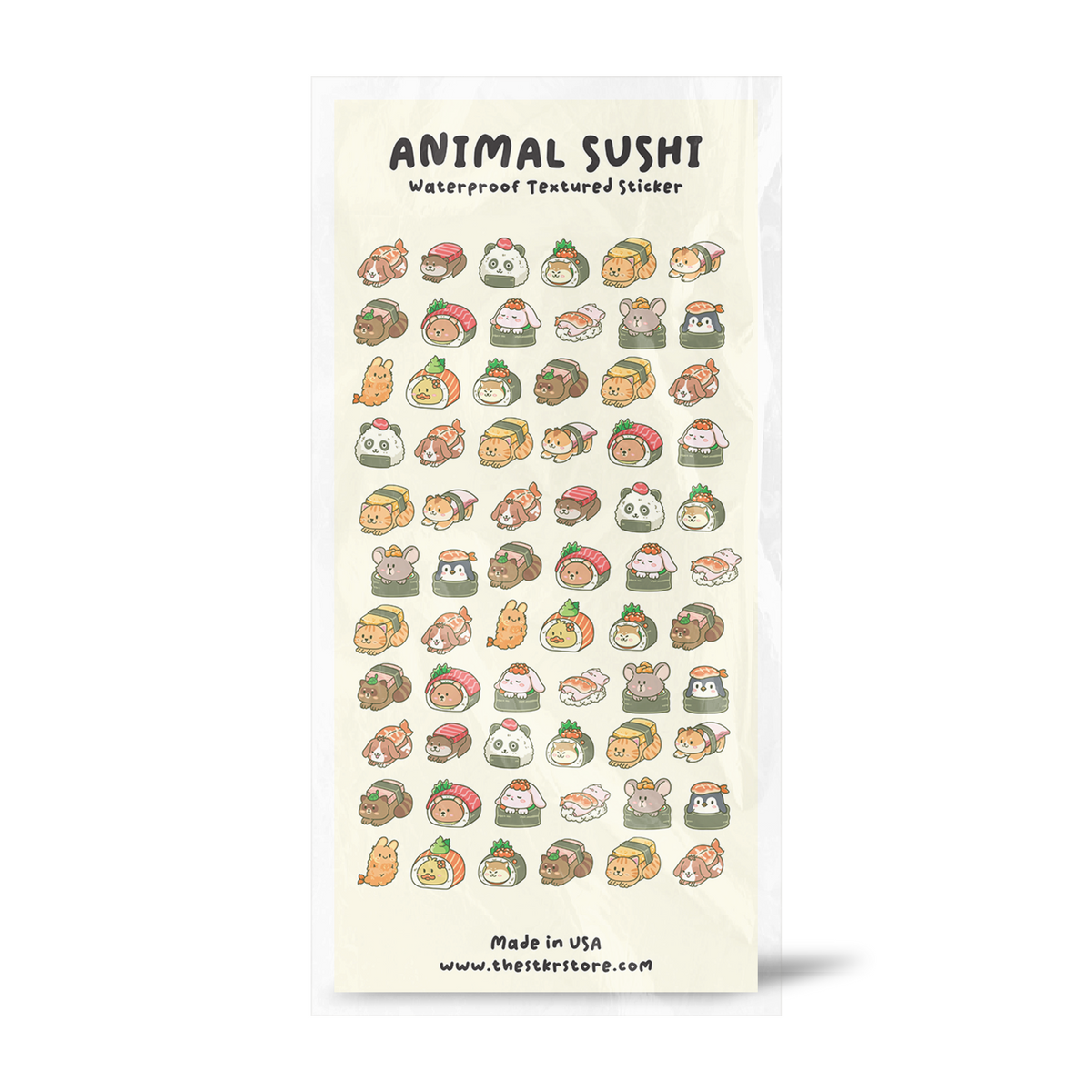 Animal Sushi Sticker Sheet