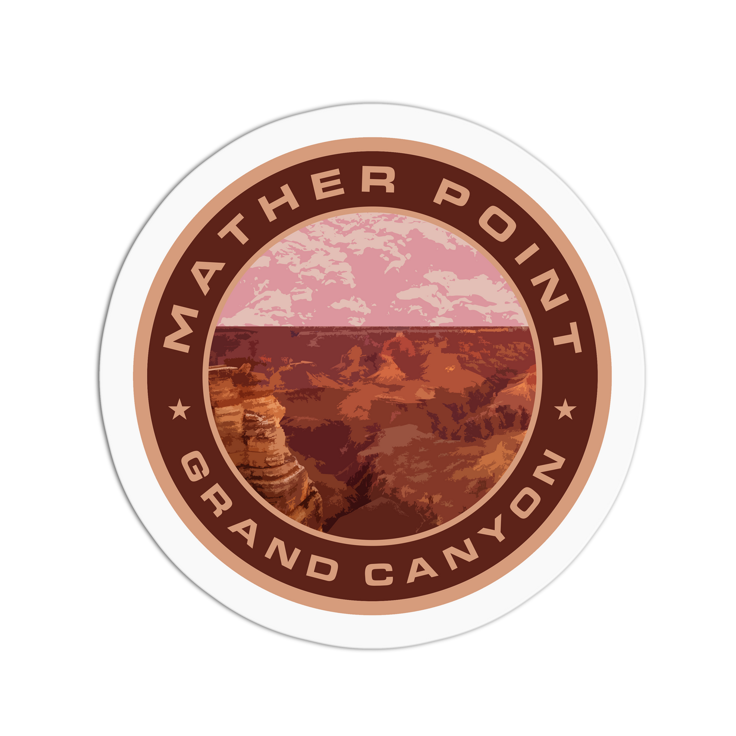 Mather Point, Grand Canyon - Travel Series Arizona Sticker - The Stkr Store
