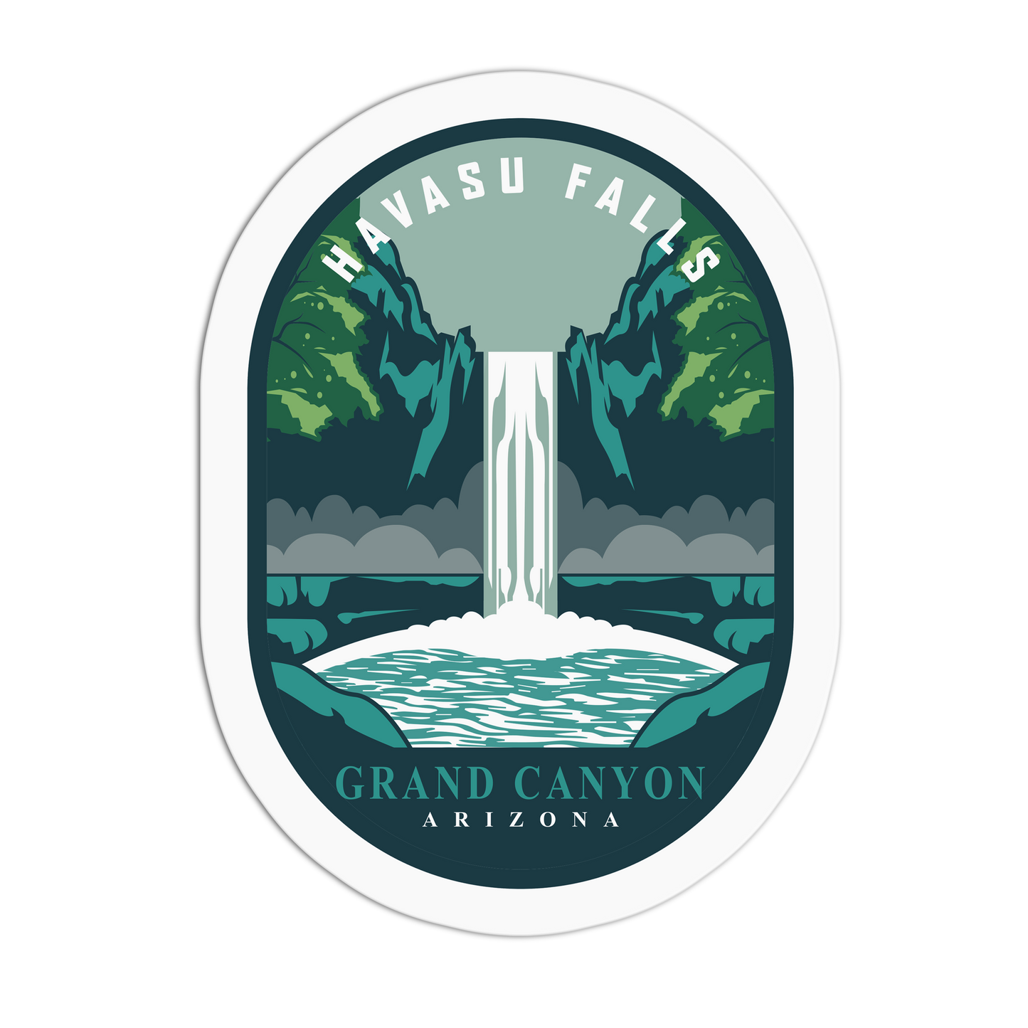 Havasu Falls - Travel Series Arizona Sticker - The Stkr Store