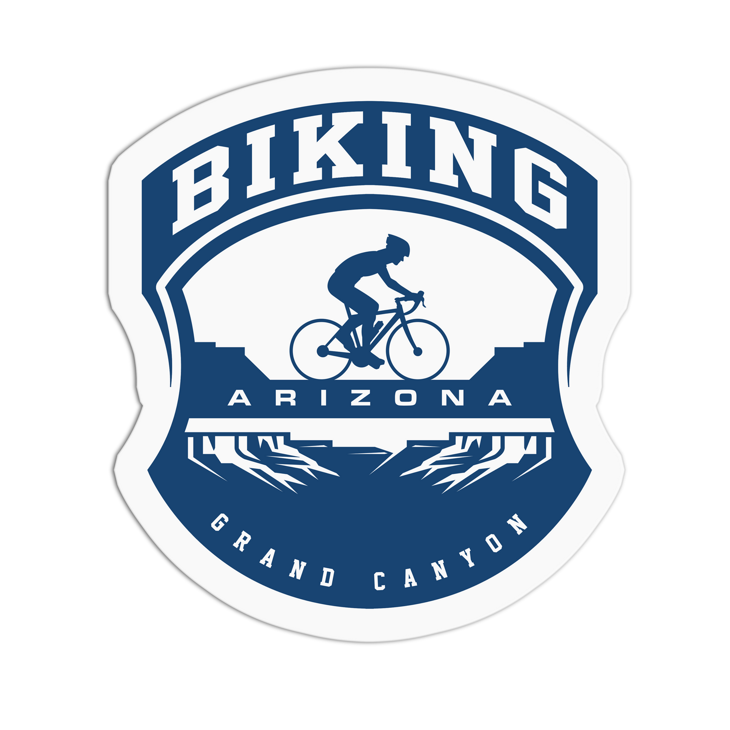 Biking Grand Canyon - Travel Series Arizona Sticker - The Stkr Store
