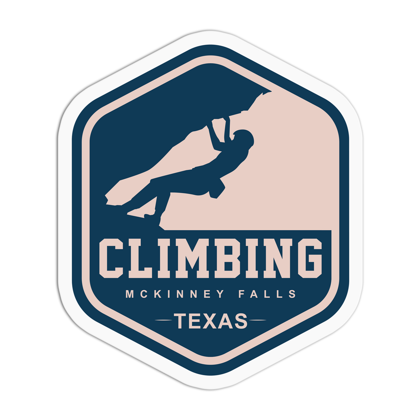 Climbing Mckinney Falls Travel Series Austin Texas Stickers