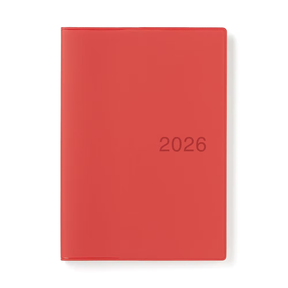 MUJI Red 2026 Monthly/Weekly Planner B6