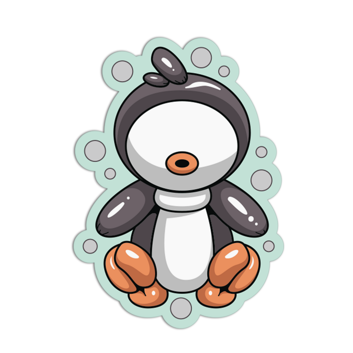 Cute Penguin Balloon Animal Sticker