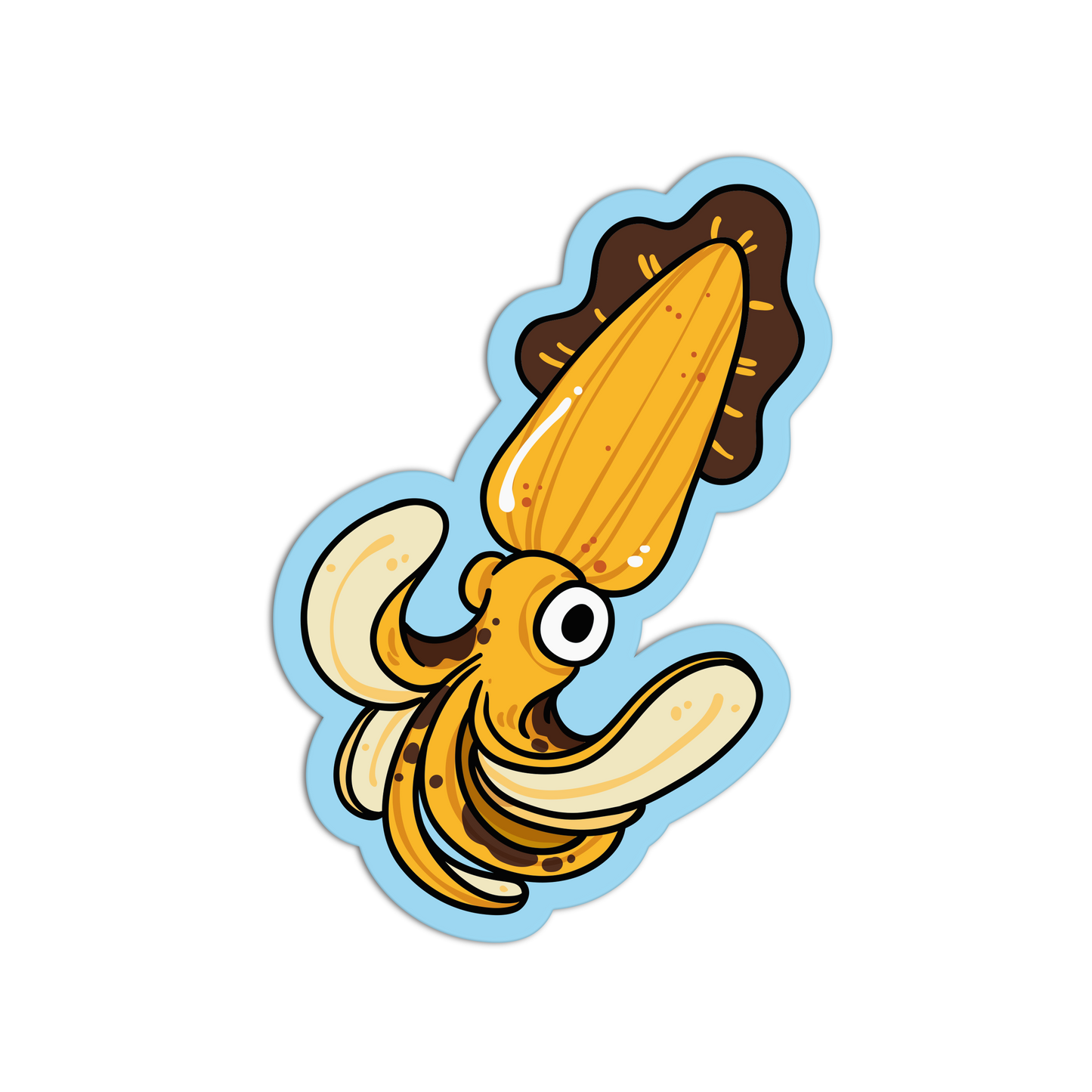 Squid Tentacles in Banana Animals Sticker
