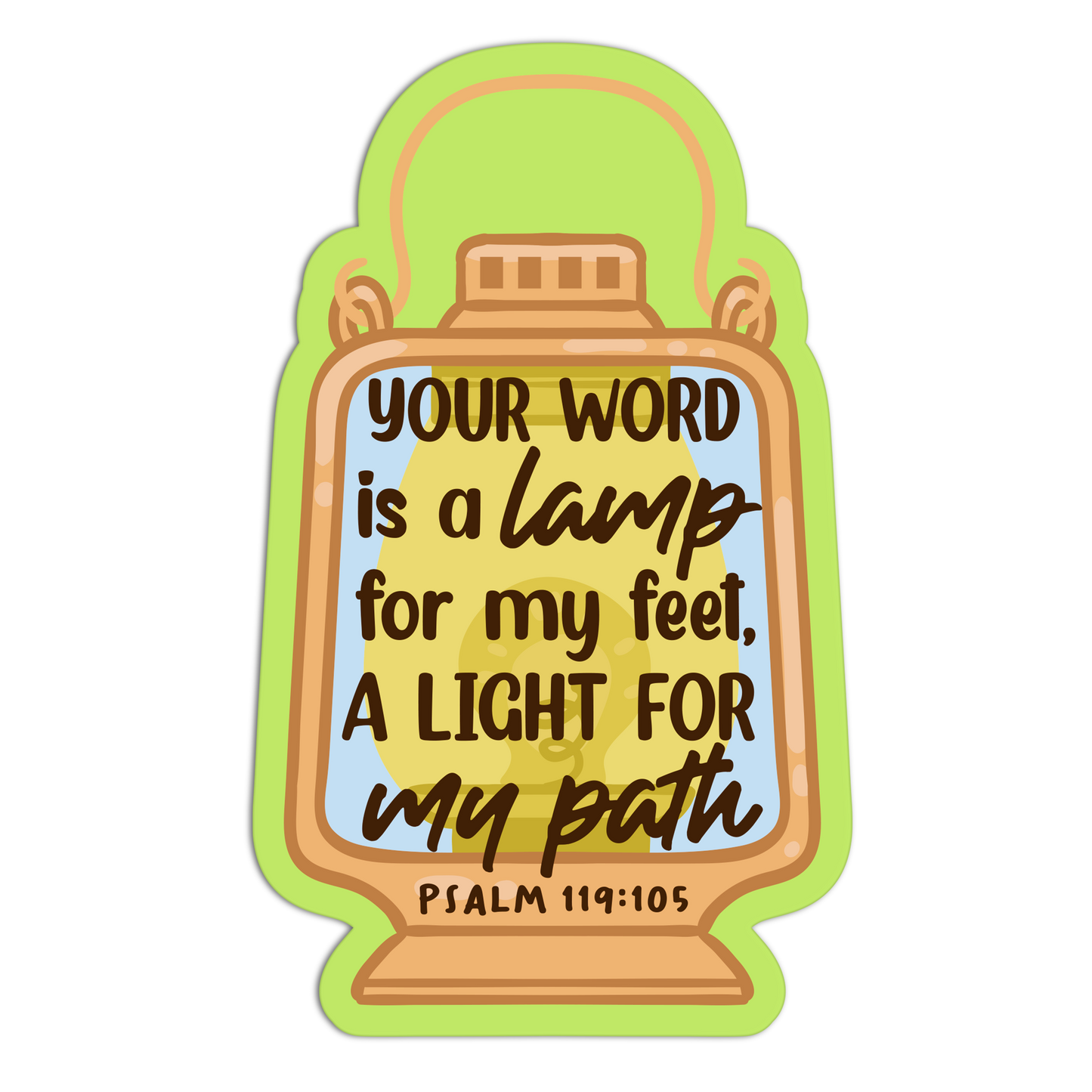 Your Word Is A Lamp For My Feet Bible Verse Stickers