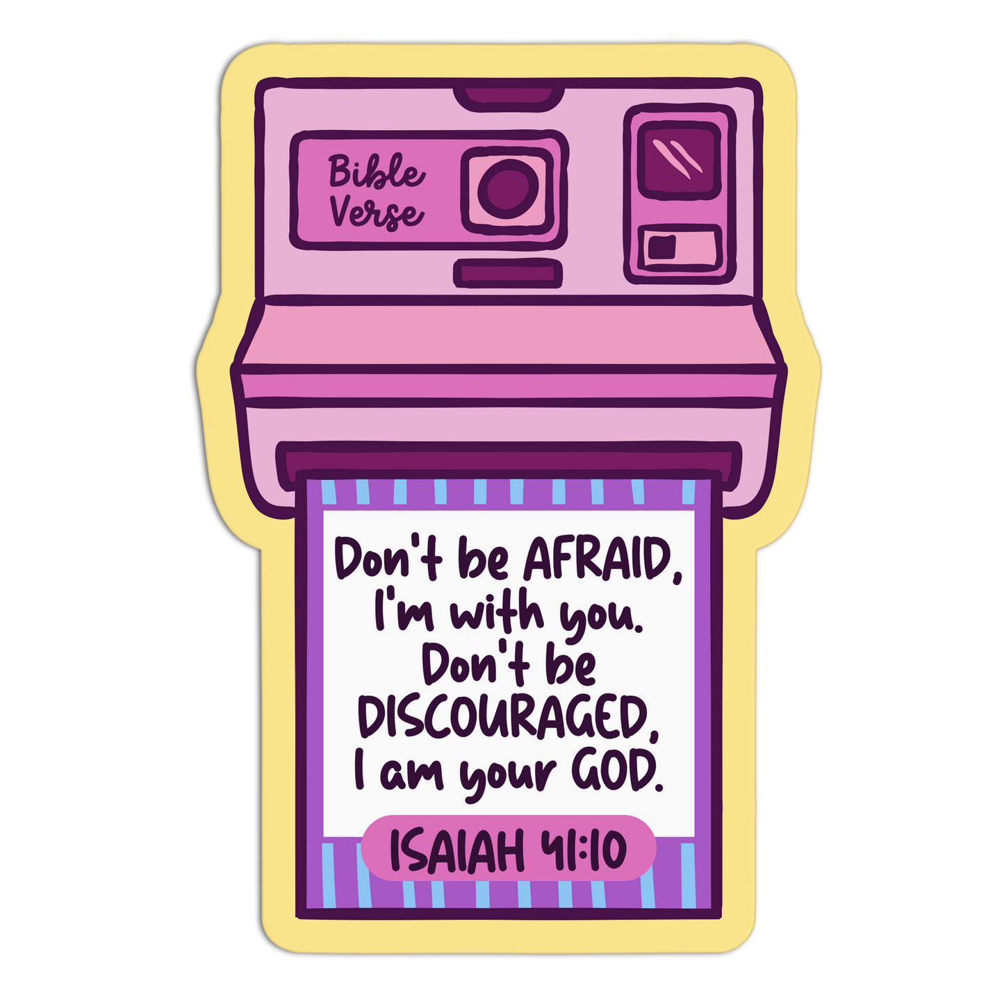 Don't Be Afraid I'm With You Bible Verse Stickers