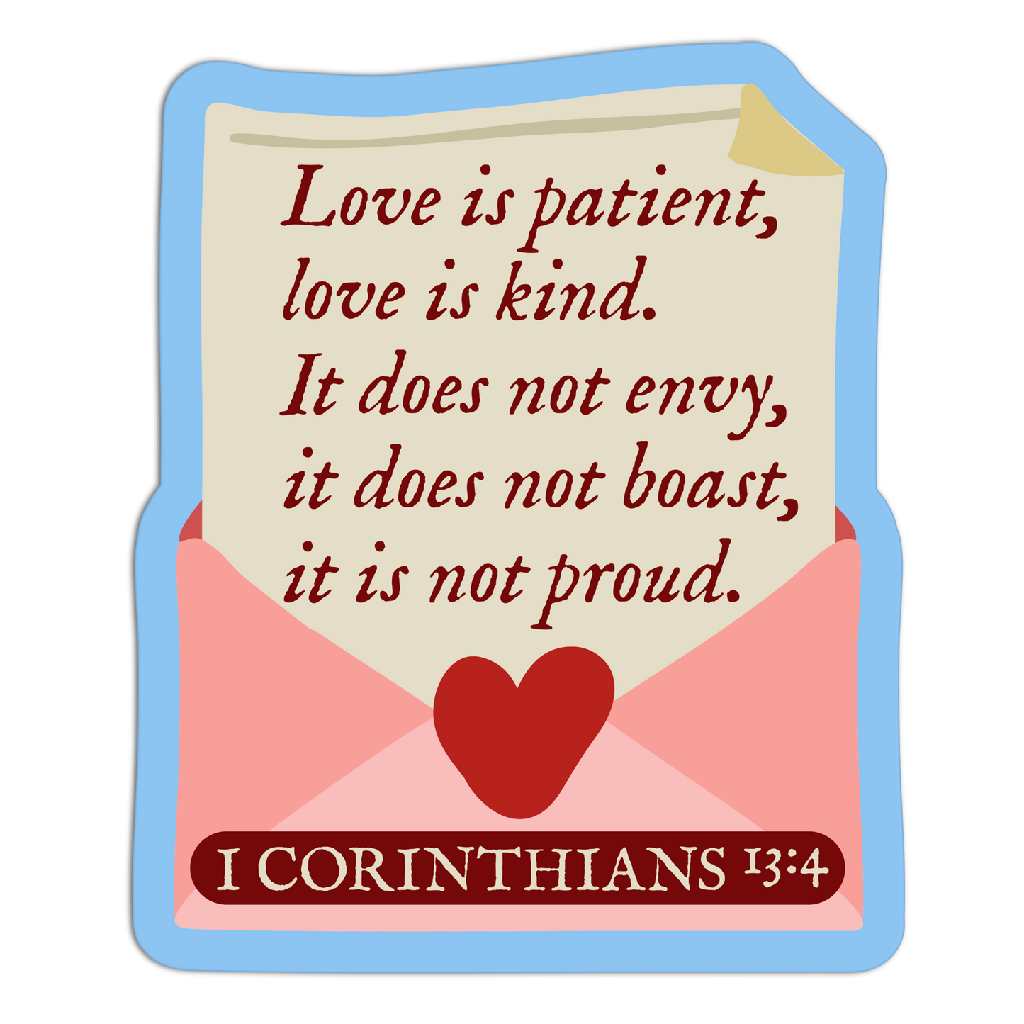 Love Is Patient, Love Is Kind Bible Verse Stickers