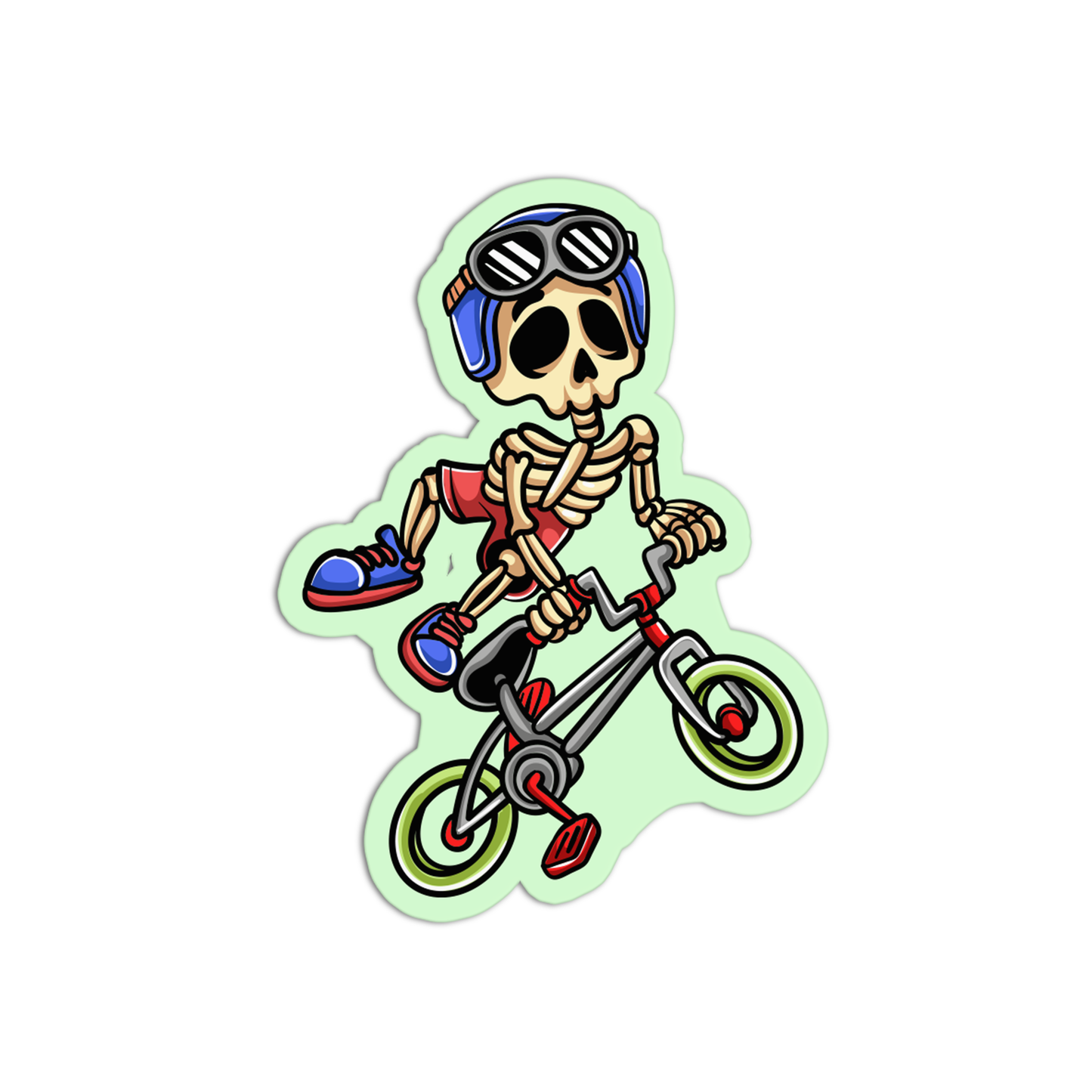 Skeleton doing tricks