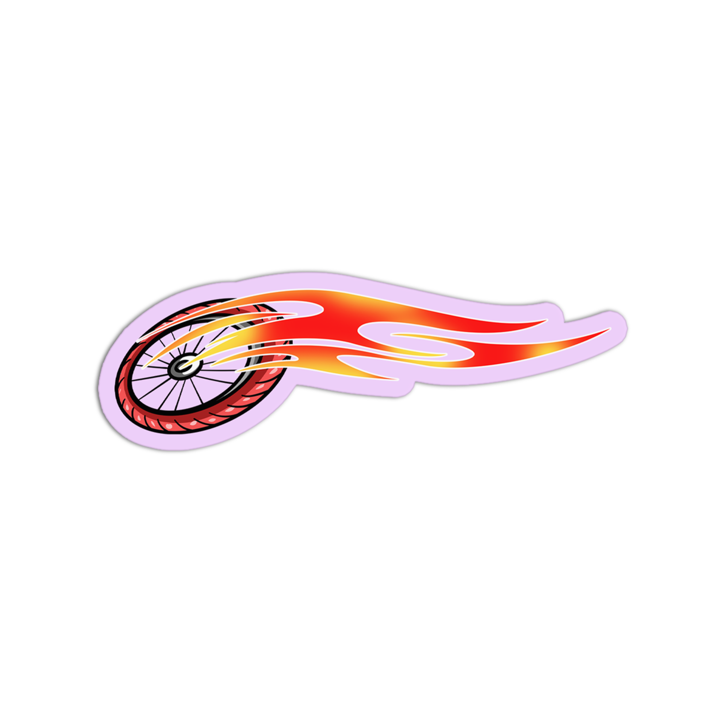 Pink Flamed Wheel