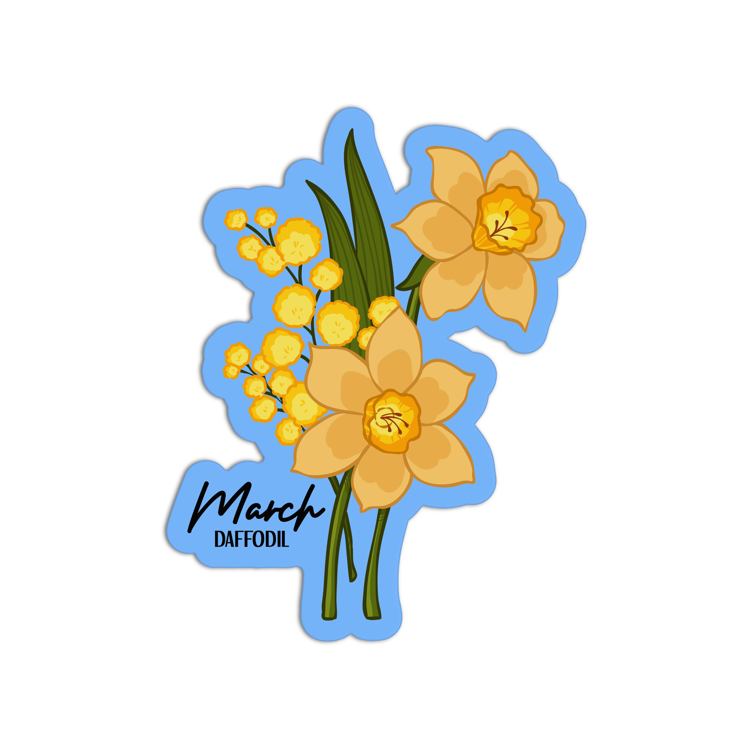 March Daffodil Birthflower Sticker
