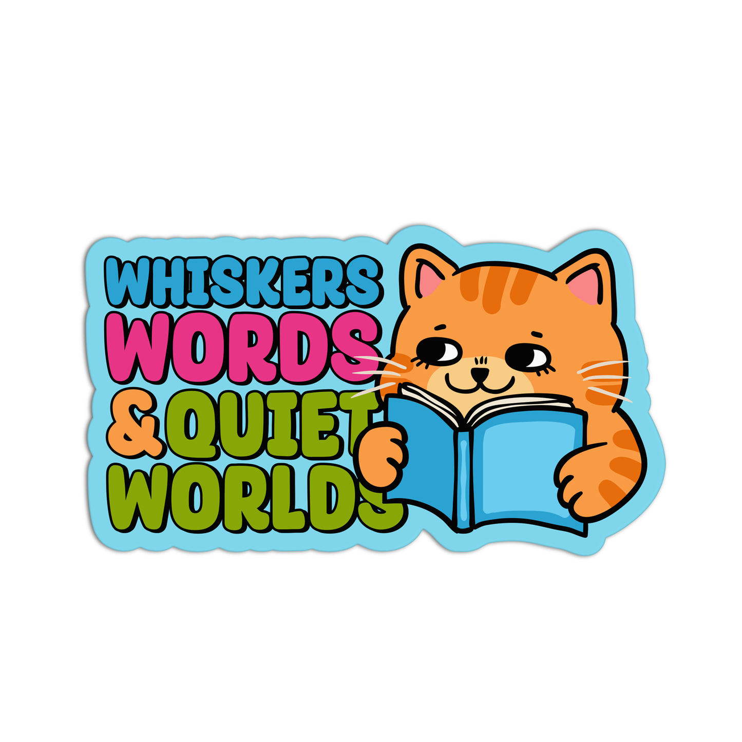 Whiskers Words & Quiet Worlds Books And Reading Stickers