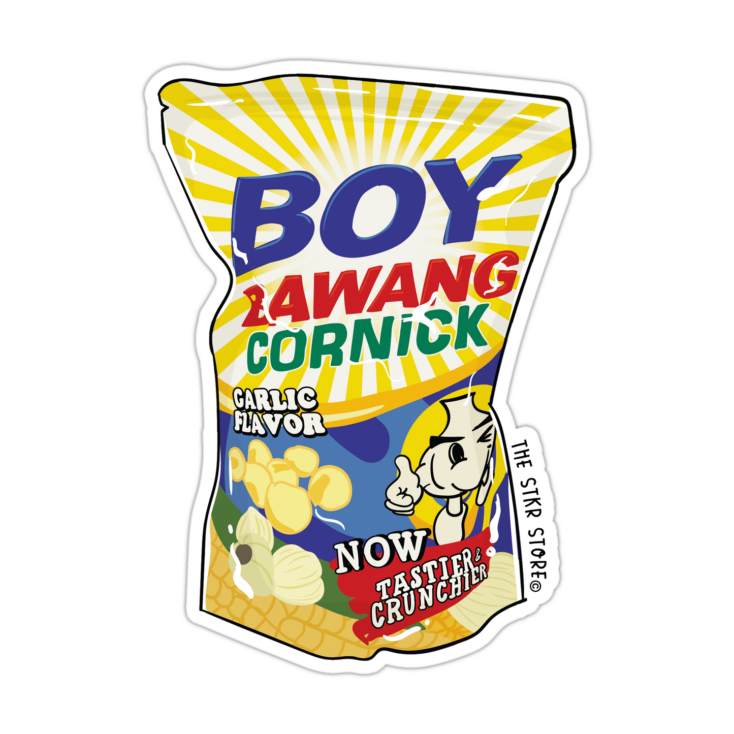 Boy Bawang Filipino Snacks Sticker