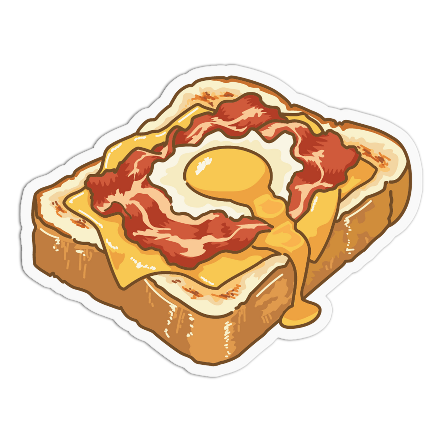 Egg Toast Breakfast Food Sticker