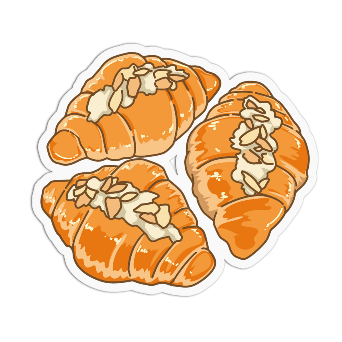 Almond Croissant Breakfast Food Sticker