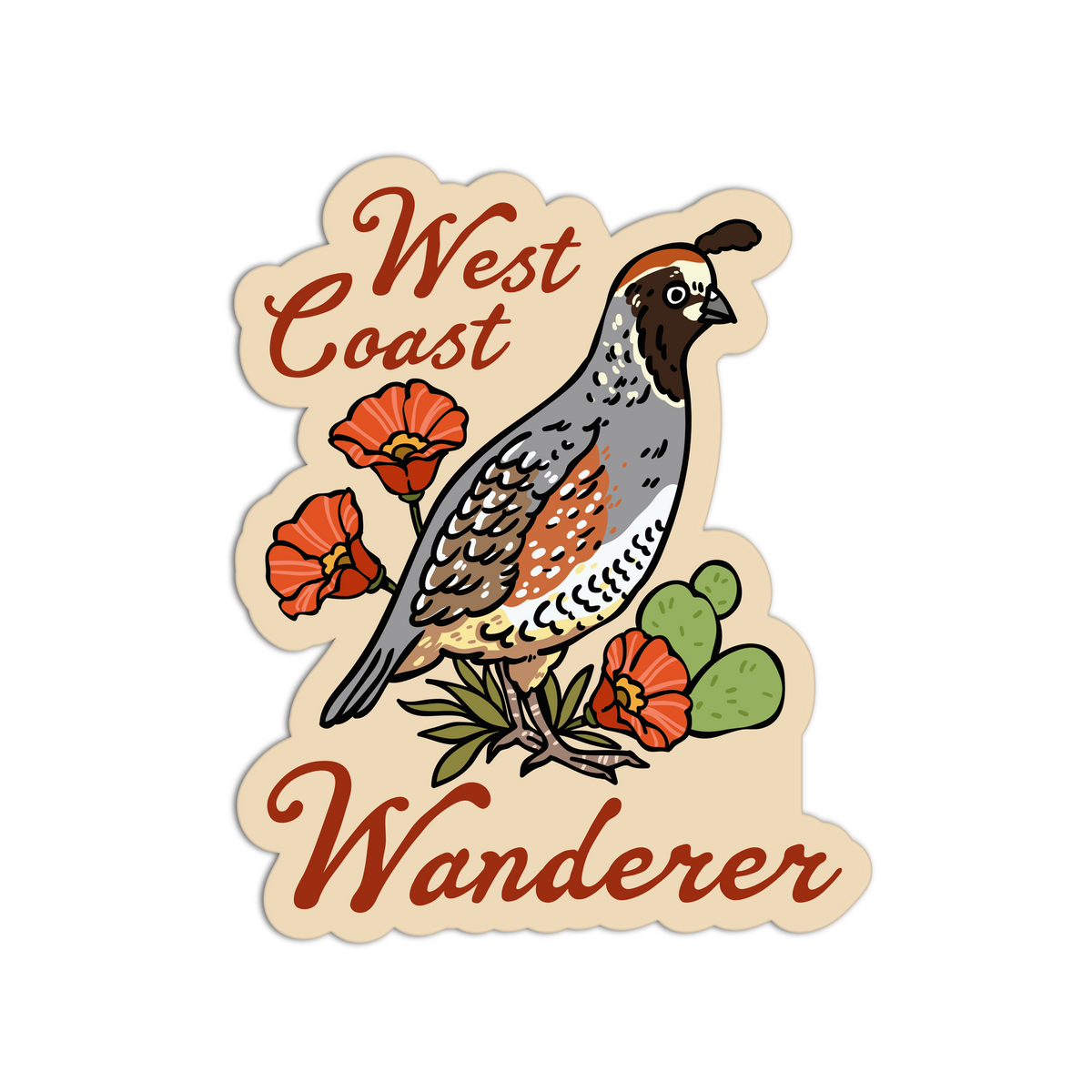 West Coast Cali Desert Sticker