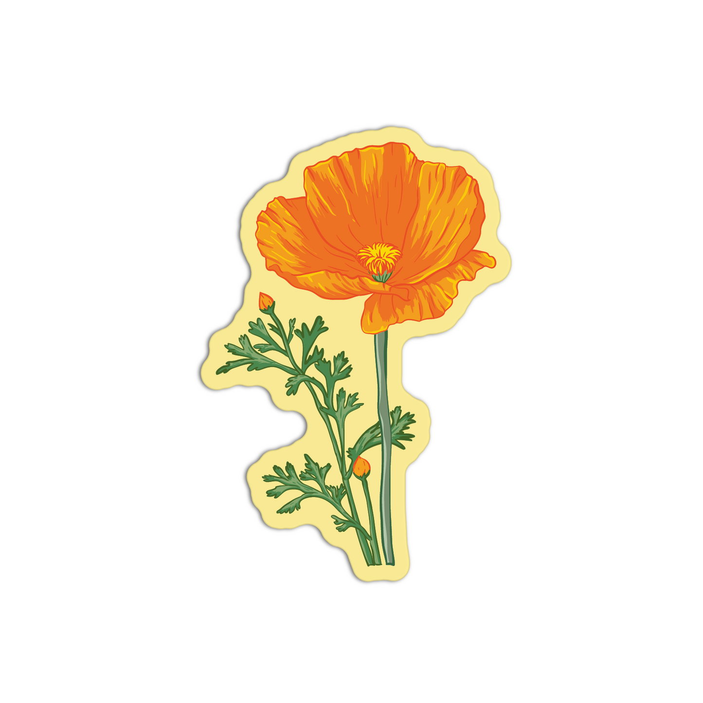 Cali Poppy 2 California Poppy Stickers