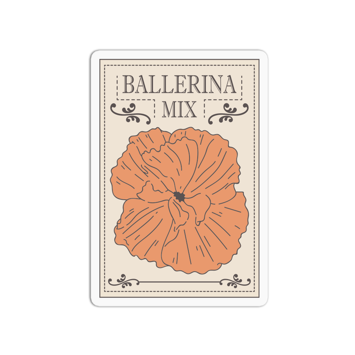 Ballerina Mix Seed - California Poppy Sticker