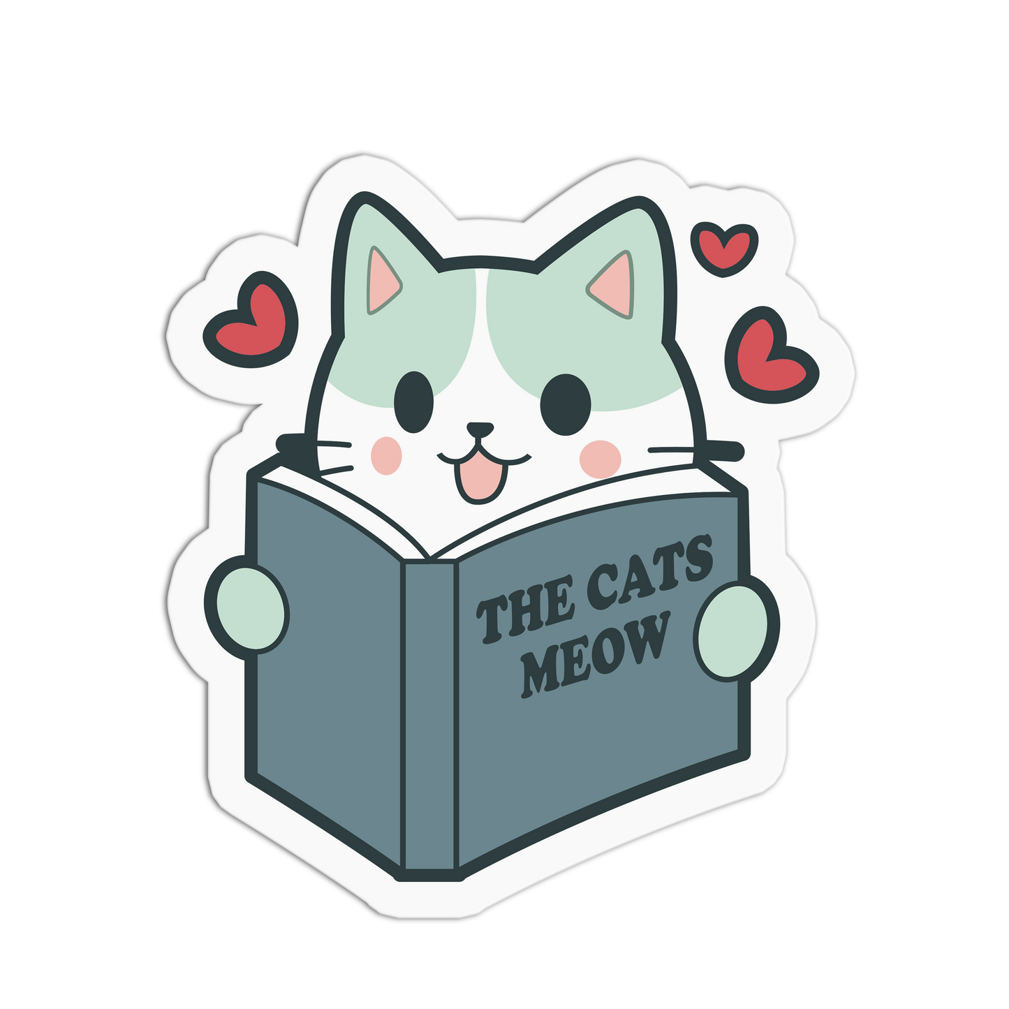 "The Cats Meow" Reader - Cat Series Sticker