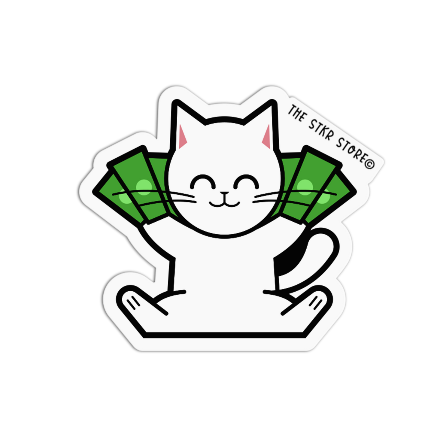 Payday Celebration - Cat Grocery Sticker