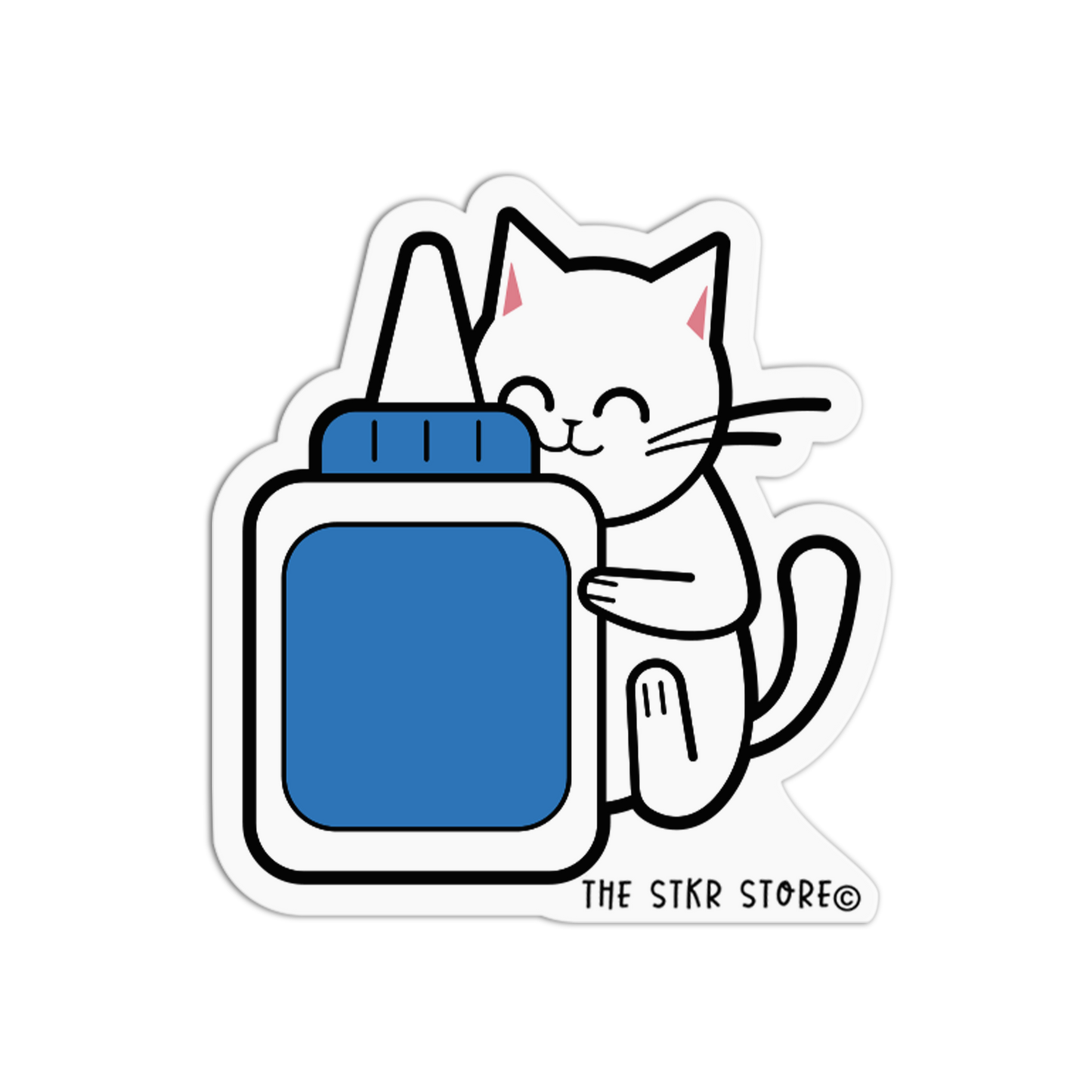 Glue Cat Journal Supply Sticker - The Stkr Store