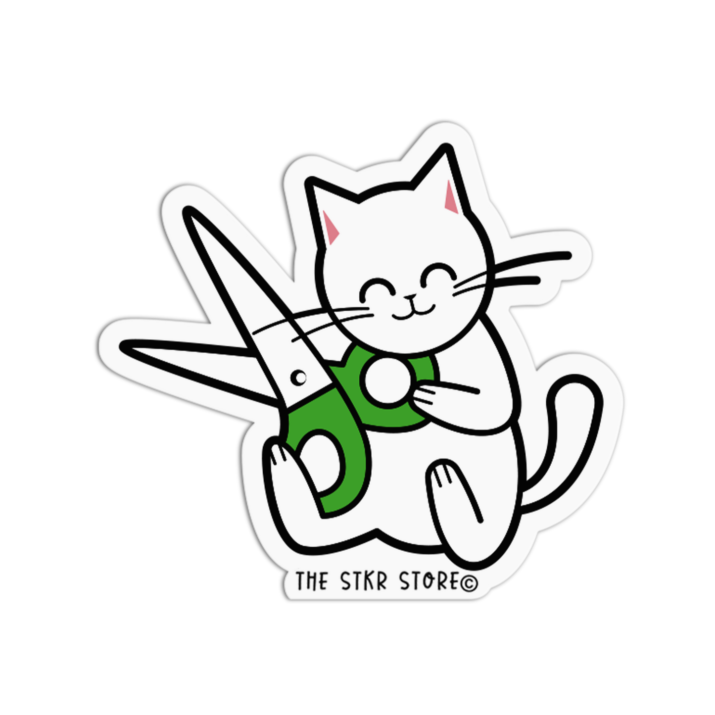 Scissors Cat Journal Supply Sticker