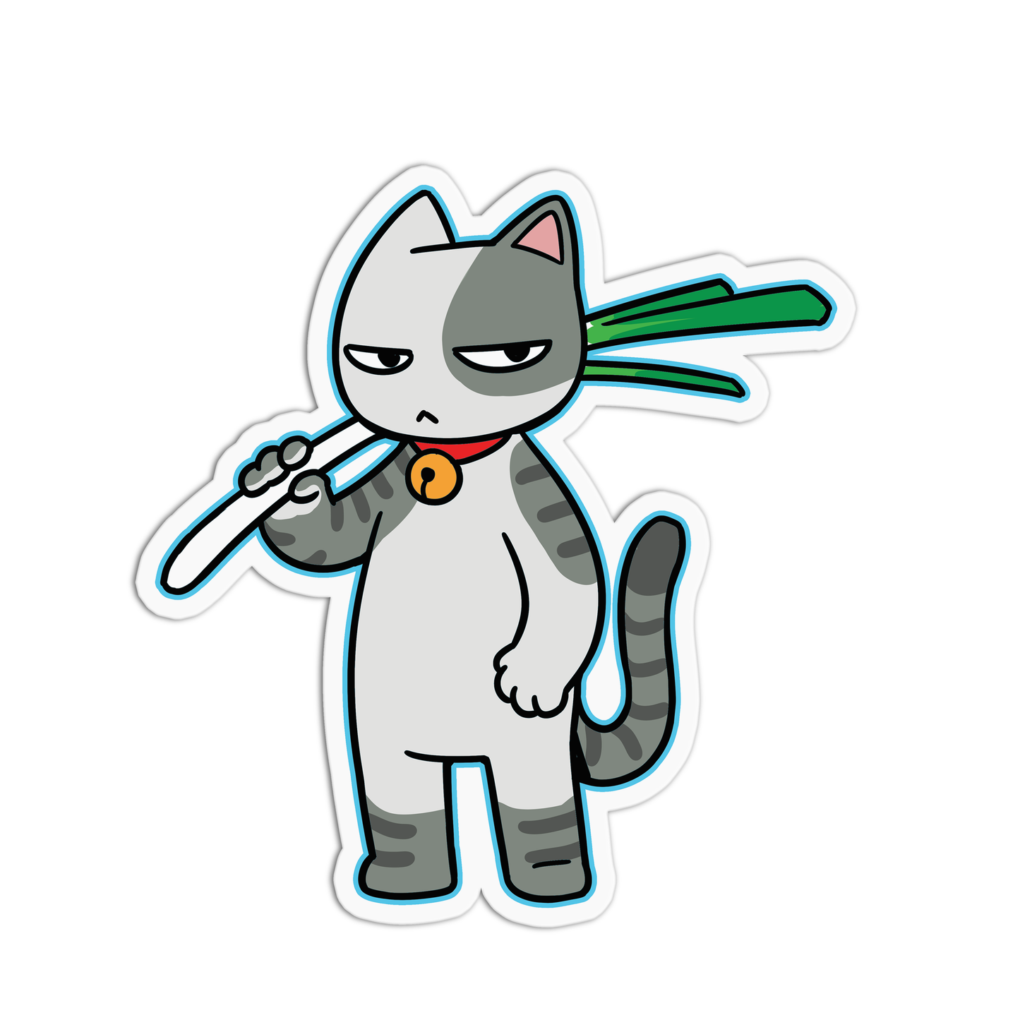 Cat With A Leech Cats Stickers