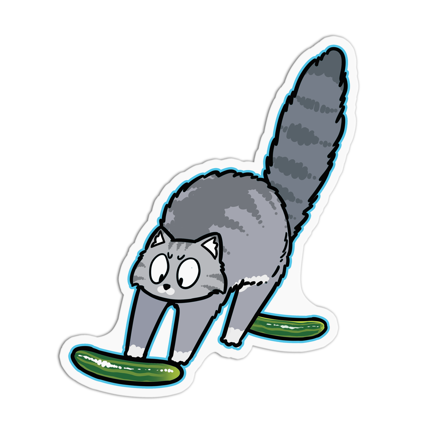 Scared Cats Stickers