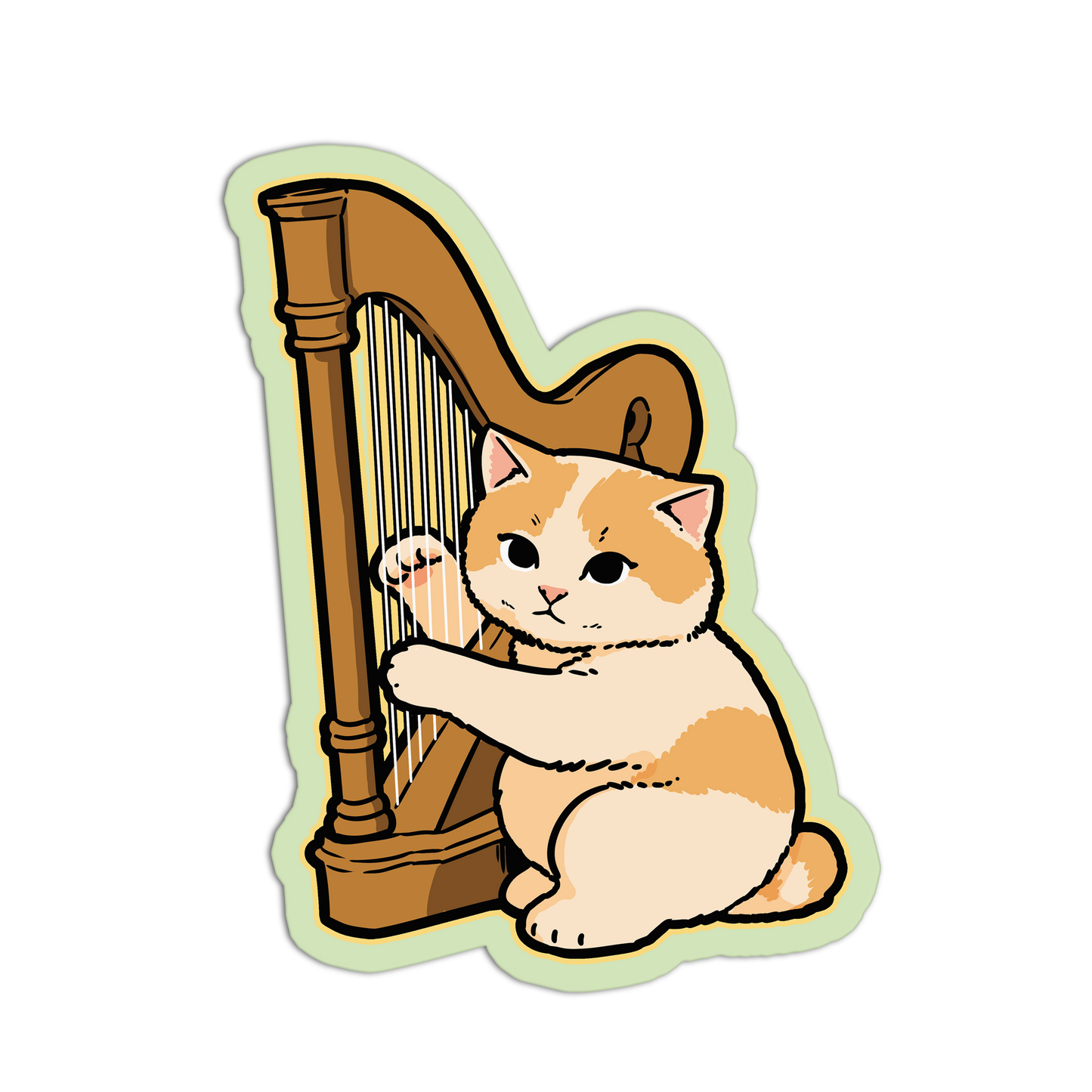 Harp Cats Band Stickers