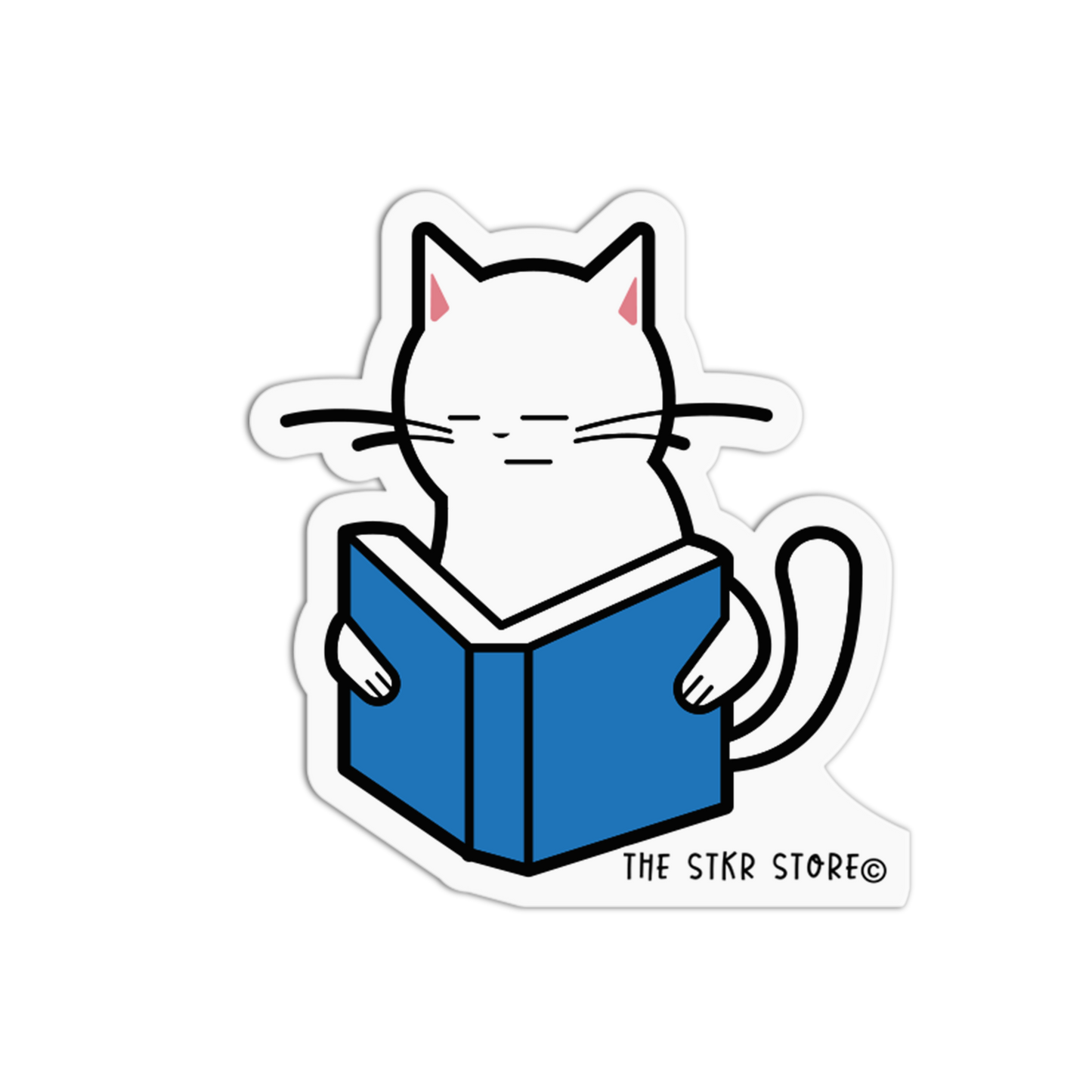 Daily Credit Cat Studying Sticker