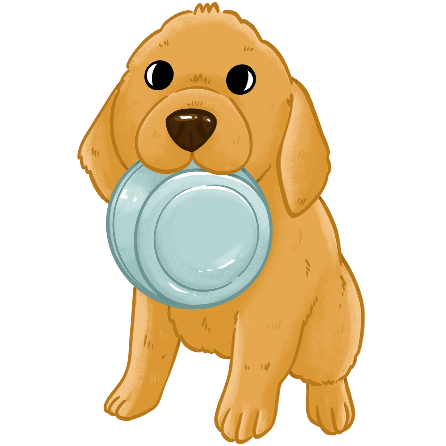 Golden Retriever w/ Bowl Sticker