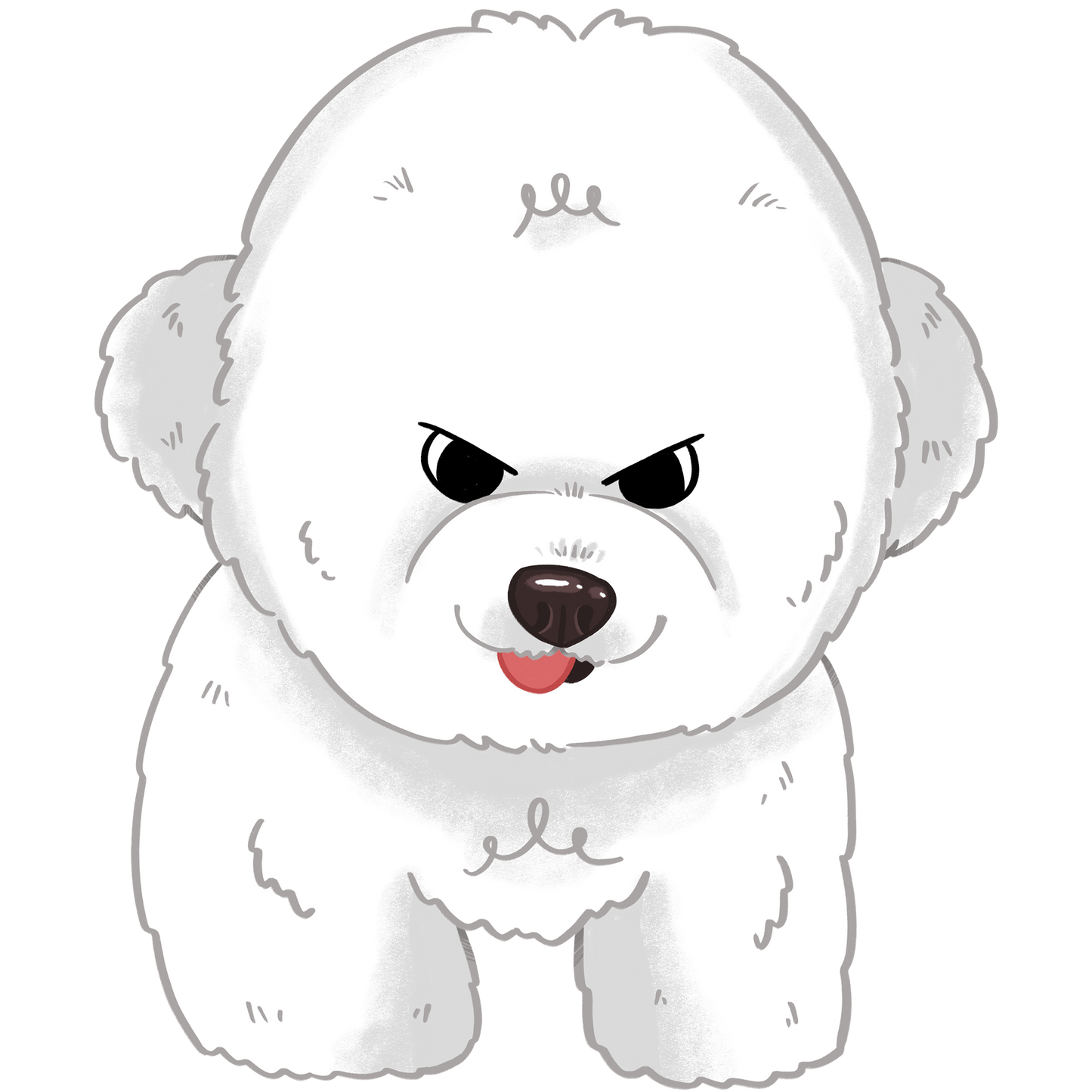 Angry Bichon Frise Stickers